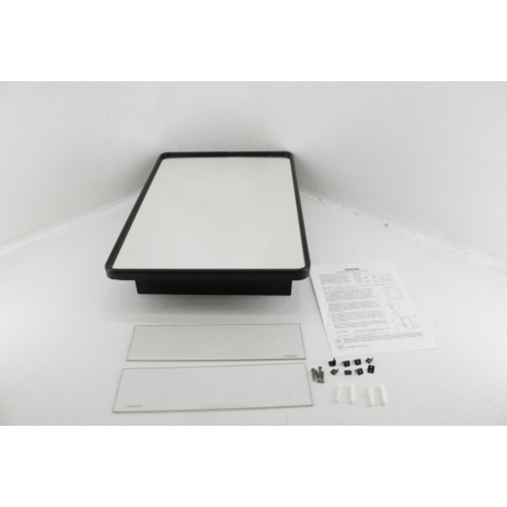 Tehome GC00134 Farmhouse Black Metal Framed Recessed Bathroom Medicine